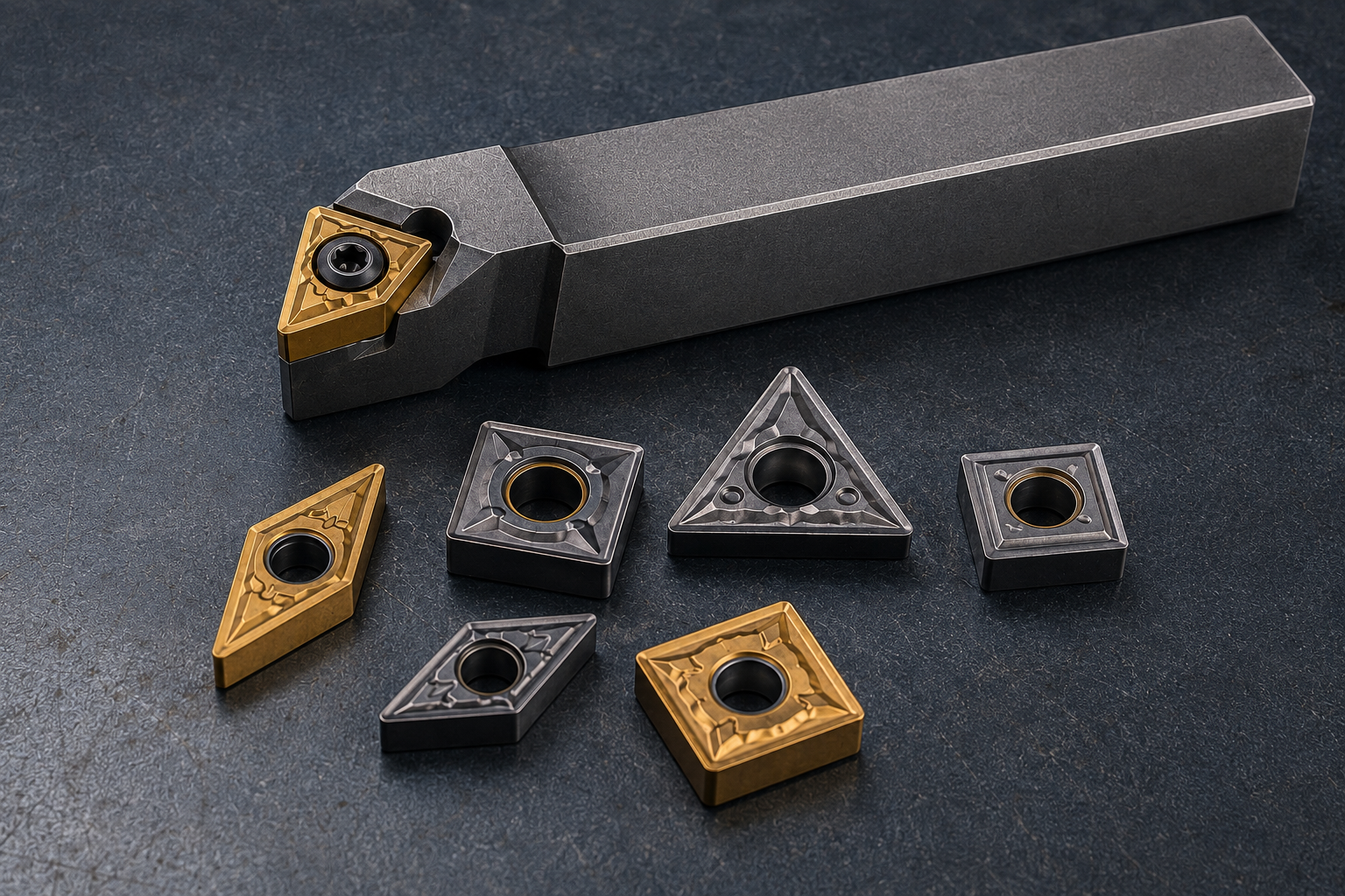 High-definition carbide cutting inserts and professional turning tool holder